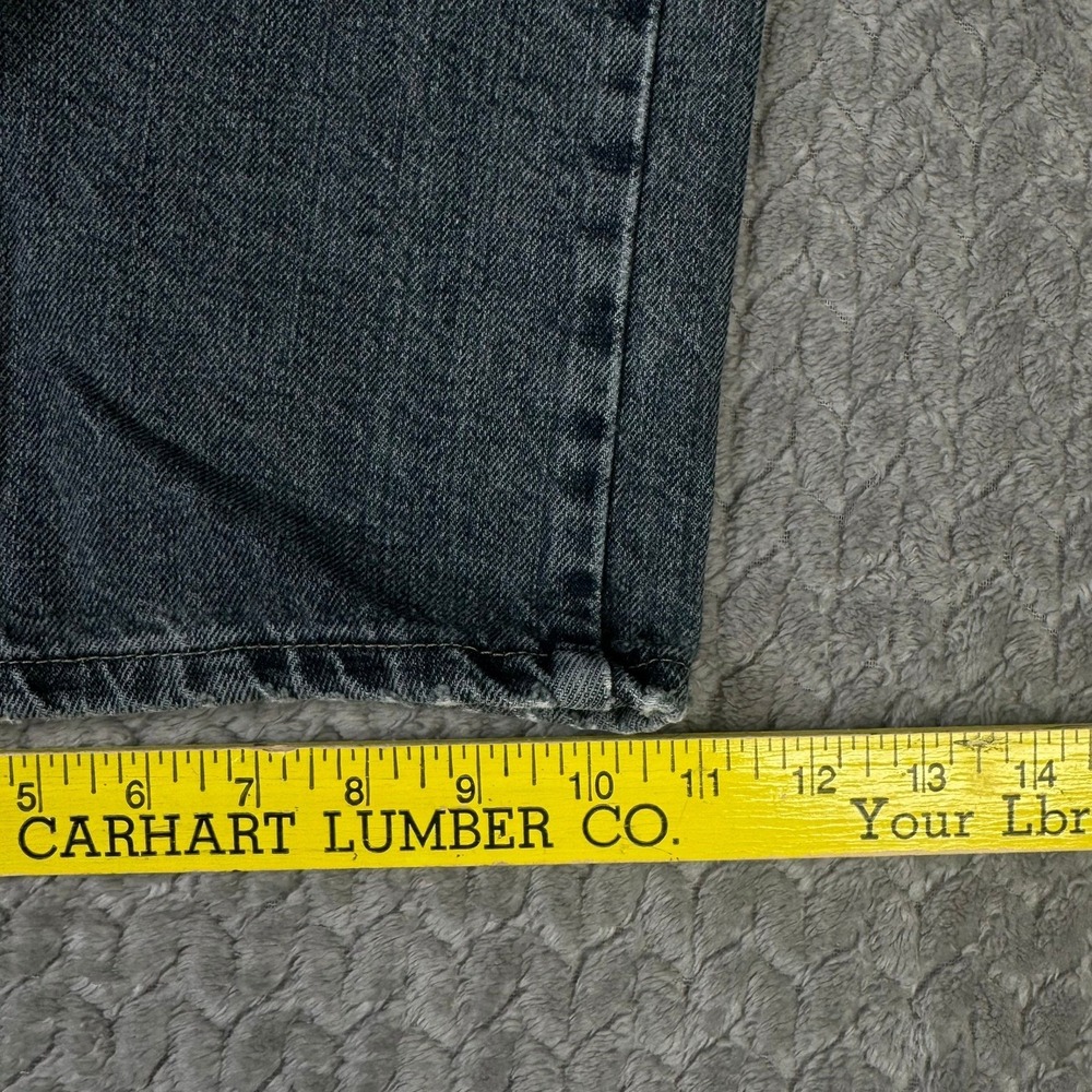 Wrangler Mens Denim Shorts Dark Wash Relaxed Fit Workwear Size 34 Causual - Picture 12 of 15